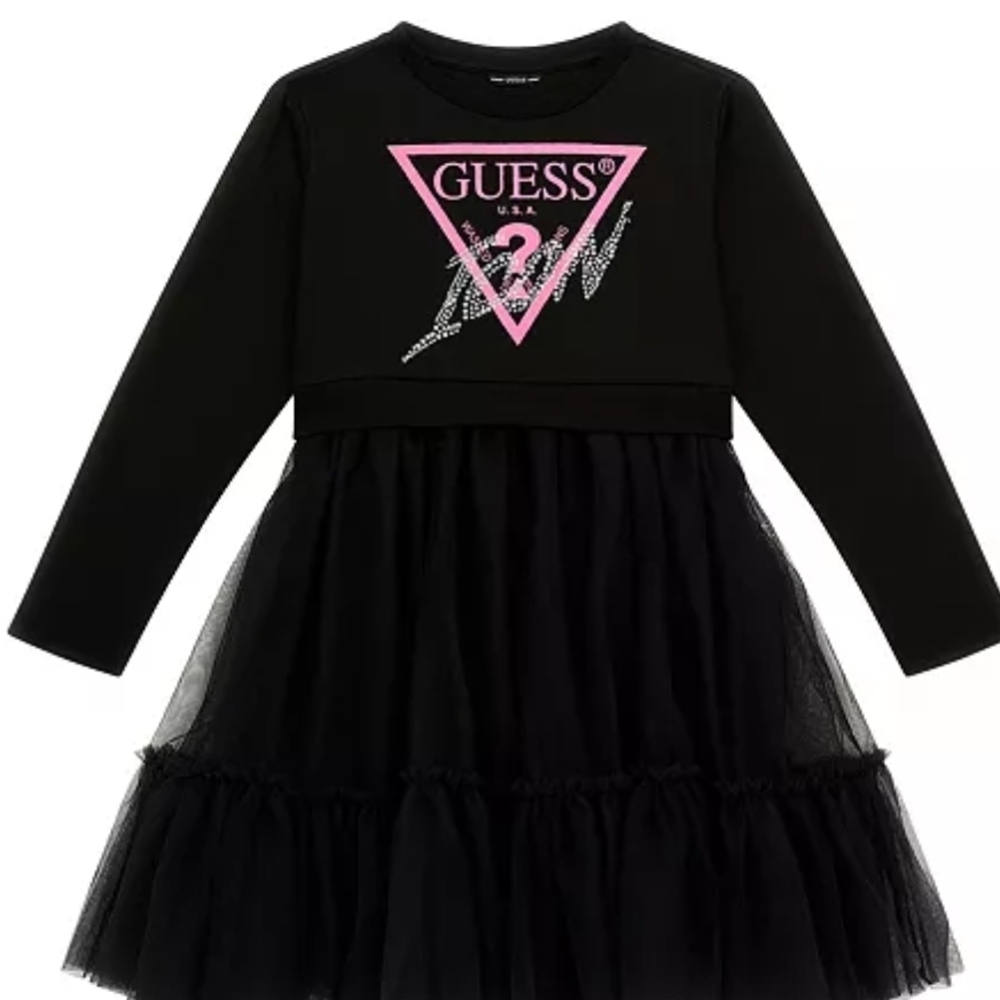 Guess Black and Pink Tulle Dress